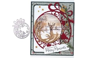 CASECOVER Boule De Noël Die Cuts Fond Flocon De Neige Superposition De Coupe Pour Die Carte Album Making Outils Scrapbooking Décoration Pour Cadeau 1pc