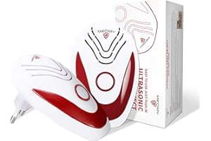 GENÉRICO MEOMY Repelente Ultrasónico de Plagas 2023 Repelente Ultrasónico Mosquitos con Conversión Automática de Frecuencia para Ratas y Ratones, Cucarachas, Insectos, Hormigas, Pulgas, Moscas [No Tóxico]