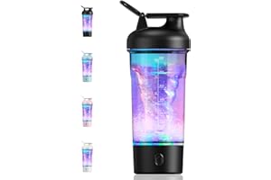SOARFLY Shaker electrique 750ml shaker electrique proteine, shaker electrique usb pour poudre de potéine, shaker proteine sans BPA (Noir)
