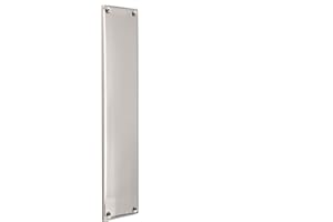 Infinity Decor Plaque de poussée de porte victorienne en laiton forgé Plusieurs finitions (chrome poli)