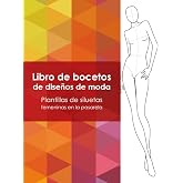 Libro de bocetos de diseĆ&plusmn;os de moda - Plantillas de siluetas femeninas en la pasarela