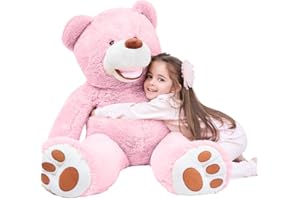 Miś Gustaw Duży XXL Amigo - Pluszowy Miś Przytulanka, Miękka Zabawka Pluszowa XXL, Gigant (Różowy, 160cm)