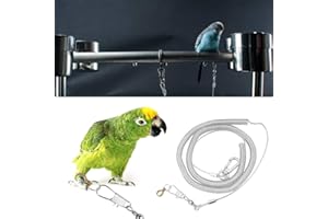 Tnfeeon Parrot Bird Anti Biss Fliegen Übungsseil Leinen Kits für Nymphensittiche Starling Birds Bird Flying Toys 6m Anti Biss Fliegen Übungsseil(Foot Ring Dia. 4.5mm)