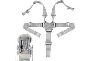 VIERONE 1Pcs Highchair Straps Tear Resistant Wear Resistant Comfortable 5 Point Harness Straps Adjustable Safety Securely Fastened High Chair Shraps Child Stroller Car Seat Folding Child Chair