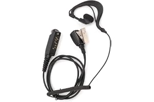 Walkie Talkie Hörsnäcka med PTT-knapp Mic, Handsfree G Shape Tvåvägs Radioheadset för Sepura STP8000 STP8030 STP8035 STP8038