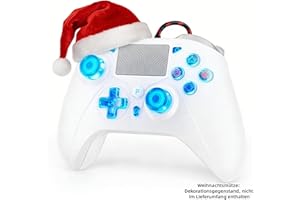 GGiking RGB Wired Controller für PS5, Kompatibel mit PS5 Pro/Slim, PS4 & PC, Kabelgebundener Gamepad mit LED Lighting, Dual Vibration, 6-Axis Sensor, Touchpad, 3,5mm Audio & Turbo-Funktion