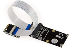 KALEA-INFORMATIQUE Estensione tipo Riser Mini PCIe a M2 E A Key per il montaggio di una scheda WiFi Bluetooth miniPCIe su una porta M2 E A Key. Vengono fornite tovaglie da 10, 20 e 30 cm.
