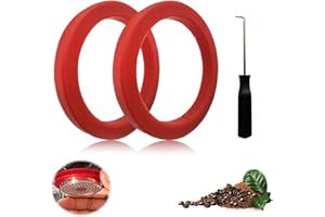 Raheem 2 Stück Dichtung O-Ring mit Montagewerkzeug für E61 Espressomaschinen E91 E92 E97 E98, Bianchi, Ascaso, Azkoyen, Brasilia, Gaggia Baby, Classic, NewBaby Brühkopfdichtung Kaffeemaschine (Rot)
