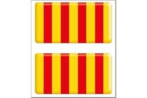 Artimagen - Pegatina Bandera Rectángulo 2 uds. Cataluña RESINA.