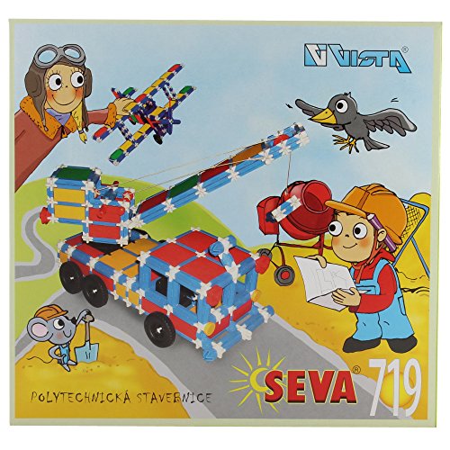 Preisvergleich Produktbild Seva Steckbaukasten 719 Teile Stecksystem Motorikspielzeug Steckspiel
