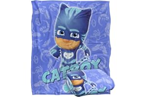 LOGOVISION PJ Masks Kids Blanket, 152 x 127 cm Catboy Character Silky Touch Super Soft Throw Blanket, 50" x 60"