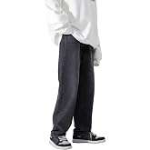Mens Vintage Baggy Jeans Y2k Hip Hop Jeans Streetwear Jeans Teenager Boys Straight Leg Classic Denim Pants