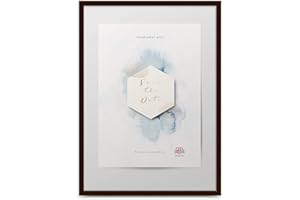 aFFa frames, Hekla, Portafoto in MDF, Facile da pulire, Rettangolo, Con vetro acrilico frontale, Wenge, 50x70 cm