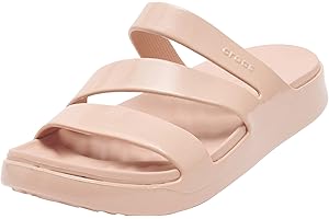Crocs Women's Getaway Patent Strappy Slide Sandal