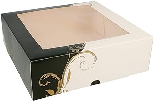 GARCÍA DE POU Box Square Canal mit Sichtfenster – 50 Stück. 23 x 23 x 7,5 cm.