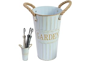 TEDIOUS Tedioso Paragüero de Metal Antiguo - Cesta para Paraguas Interior y Exterior - Soporte para Paraguas de Almacenamiento