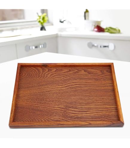 3 Vassoi Quadrati In Bambù 20x20x2 Cm - Portaoggetti Minimal Per Cucina, Colazione, Trucchi O Snack, Eleganti E Naturali