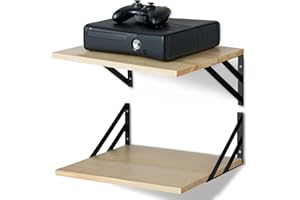 Walasis Mensola da parete in legno, 30 cm, profondità da parete, moderna, larghezza 40 cm, per pareti, in legno, per cucina, bagno, soggiorno, grande mensola sospesa per router libri, altoparlante