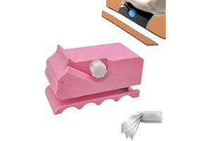ZHITENG Kartonschneider Wiederverwendbar Und 10 Stück Klingen, Cardboard Cutter 3D Gedruckter Pappe Schneider Katzenförmiges Tragbares Pappe Schneiden Gerät für Katzenliebhaber (Rosa)