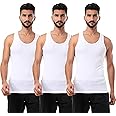 Set Of (3) Sleeveless Cotton Undershirts - White