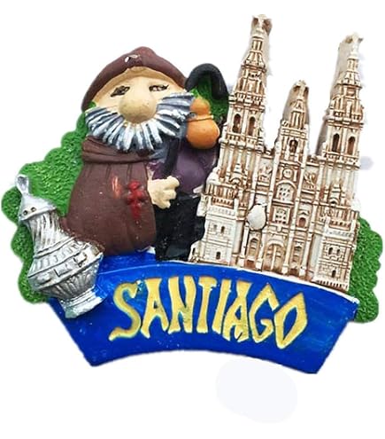 Imán 3D Decorativo De Santiago De Compostela - Recuerdo Turístico Handmade Para Nevera, Viajes Y Regalos
