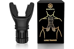 BERCHYL Lung Trainer - Portable Breathing Exerciser for Enhanced Lung Capacity, Adjustable Resistance Handheld Device for Respiratory Therapy, Ideal for Athletes & Fitness Enthusiasts. Easy to Clean.