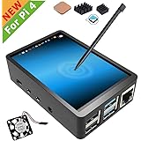 pour Raspberry Pi 4 Écran Tactile avec étui, Écran Tactile 3,5 Pouces avec Ventilateur, Écran de Jeu TFT LCD avec Moniteur 320x480