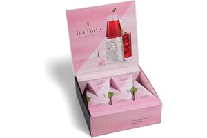 Tea Forte, mélanges de thé sur glace, infuseurs à thé glacé de la taille d'un pichet, chacun fait du thé glacé, saveur fraîche réfrigérée, 1 boîte (5 infuseurs) (RASPBERRY NECTAR)