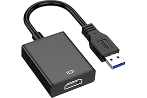 BESELOA Adattatore USB a HDMI, USB 3.0/2.0 a HDMI Audio Video Adapter HD 1080P Cavo Grafica Convertitore per PC, Laptop HDTV Compatibile con Windows XP/10/8/7 (NO MAC & Vista)