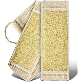 eldione Doğal Kabak Lifi Sırt Kesesi &ndash;&Ccedil;ift Taraflı Peeling Lifi, 70x11 cm, Uzun Kulplu, Sel&uuml;lit Karşıtı, Rovin Kumaşlı, Cilt 