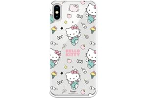 Personalaizer Carcasa para iPhone X - XS - Hello Kitty Patron Stickers