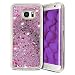 Produktbild für Samsung Galaxy S7 Edge Hülle, Samsung S7 Edge Silikon Schutzhülle, Anfire Bling 3D Transparent Handy Case Hülle Weich TPU Silikon Schutzhülle Kreativ Dynamisch Treibsand Liquid Fließen Flüssig Muster Schale Tasche Glitter Glitzer Ultradünnen Etui Anti-stoß Kratzfeste Case für Samsung Galaxy S7 Edge SM - G935F (5.5 Zoll) Cover - Lila