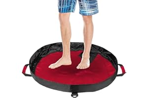 Pluzluce Surfing Wetsuit Changing Mat, Waterproof Surf Beach Pad Carry Dry Bag with Handles and Adjustable Shoulder Straps for Water Sports, Diving, Kayaking, Boating or Camping