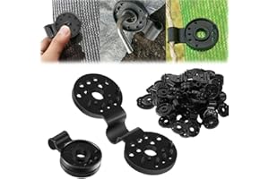 Takezuaa 50/100 Pieces Shade Cloth Plastic Clips Set, Round Plastic Black Clips for Sun Shade Net, Greenhouse Film Sunshade Net Clip Buckle Canopy Outdoor Garden Tent Fixing Clip