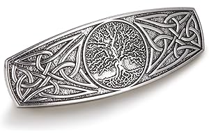 ‎KKJOY KKJOY Vintage Metal Hair Clip, Silver, Celtic Knot Hair Clip, Large, Tree of Life Hair Pins, Gothic Hair Clips, Ladies, Bridal Hair Accessories, Wedding, Banana Clip for Women and Girls