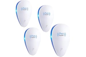 TOMUTECH Ultrasonic Pest Repeller, Mouse Repellent Plug In Indoor for Pest Control Drive Away Mouse, Mice,Pest, Spider & Rat, Rodent Control Harmless To Pets & Kid,4 Packs