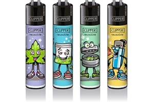 SUNMONDO Clipper, set di 4 accendini (420 caratteri)