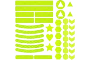 DOULEIN Pegatinas Reflectantes Bicicletas,41 Pcs Reflectores Adhesivos Bicicleta Cinta de Seguridad Reflectante para Cochecitos, Bicicletas, Motocicletas y Cascos de Motocicleta