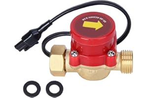 SALUTUYA Bomba de agua Sensor de flujo Presión Bomba de interruptor de control automático 220V 60W G3 / 4in, para ducha Calentador solar de baja presión de agua Circulación de agua