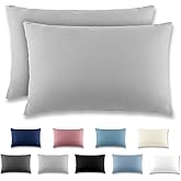 REDKEY Kissenbezug 50x70 cm 2er Set Kopfkissenbezug mit Reißverschluss - Kissenhülle aus gebürstetem Mikrofaser für Kissen,Wa