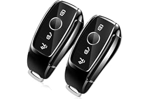Yosemy 2 Piezas Funda para Llave Coche Compatible para Mercedes Class-E S A CLA GLA GLE GLC GLK AMG Carcasa Cover de Mando y Control de Auto (Keyless GO)