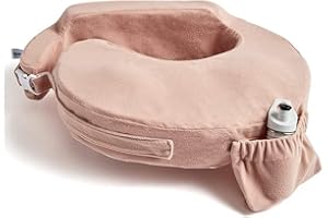 My Brest Friend Deluxe poduszka do karmienia piersią i karmienia butelką, ulepszone wsparcie postawy, podwójne paski i zdejmowane, bardzo miękkie pokrowce, miękka róża