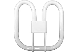 BARGAINS-GALORE Fluorescent Light Bulb - 2/4 Pin Energy Saving 16w, 28w, 38w Slim Lamp Tube 2D | Long Life Lamp Durable | High Efficiency - Compact Pack of 1 Tube | 2/4-Pin White (4 Pin 28 Watt)