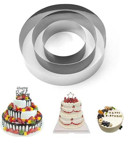 DECORA Tortenring Rund Aus Edelstahl – Ø 22 Cm, Höhe 6 Cm, Für Mousse, Eistorten, Biskuit