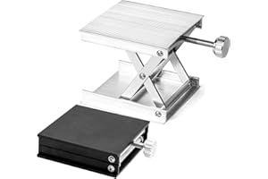 Laborhebebühne,Biluer 2PCS Metall Ebener Hubtisch 90 x 90 mm Hubtisch Laborständer Verstellbar Scherenhebebühne für ebenes Labor And Physikalisch-chemische Biologische Experimente(Silber, Schwarz)