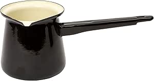 Dexam 17819267 Vintage Turkish Coffee Pot, Enamel, Black, 20.8x10.2x9 cm