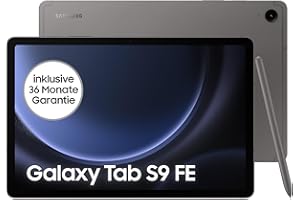 ‎SAMSUNG Samsung Galaxy Tab S9 FE Android-Tablet, 27,7 cm / 10,9 Zoll Display, 256 GB Speicher, Mit Stift (S Pen), Lange Akkulaufzeit, Wifi, Grau, Inkl. 36 Monate Herstellergarantie [Exklusiv bei Amazon]