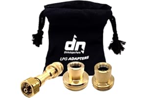 DN AUTOGAS PARTS Set di adattatori per bombole di gas GPL da 21,8 mm per bombole di gas europee, ACME DISH EURONOZZLE, con borsa
