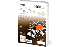 Folios A4 160gr 200 feuilles, papier polyvalent pour imprimante, feuilles pour imprimantes laser et injection, photocopieur, pour usage bureau, matériel scolaire, paquet de feuilles - Ofituria (160gr,