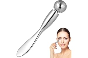 rosenice 1 Pièces Visage Masseur Rouleau De Refroidissement Métal Crème Des Yeux Masseur Bâtons Eye Massager Double Têtes Eye Soins de La Peau De Massage Outil pour Le